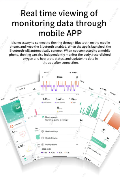 Unisex Waterproof Smart Ring - Monitoring Guard for Heart Rate Blood Pressure Sleep & Activity Tracking | FunWearCode's Selection