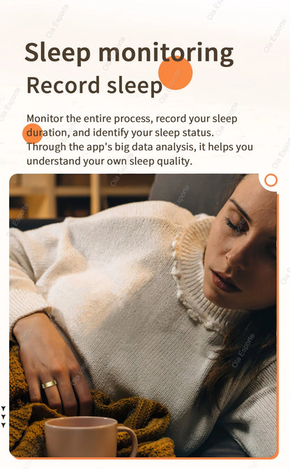 Unisex Waterproof Smart Ring - Monitoring Guard for Heart Rate Blood Pressure Sleep & Activity Tracking | FunWearCode's Selection