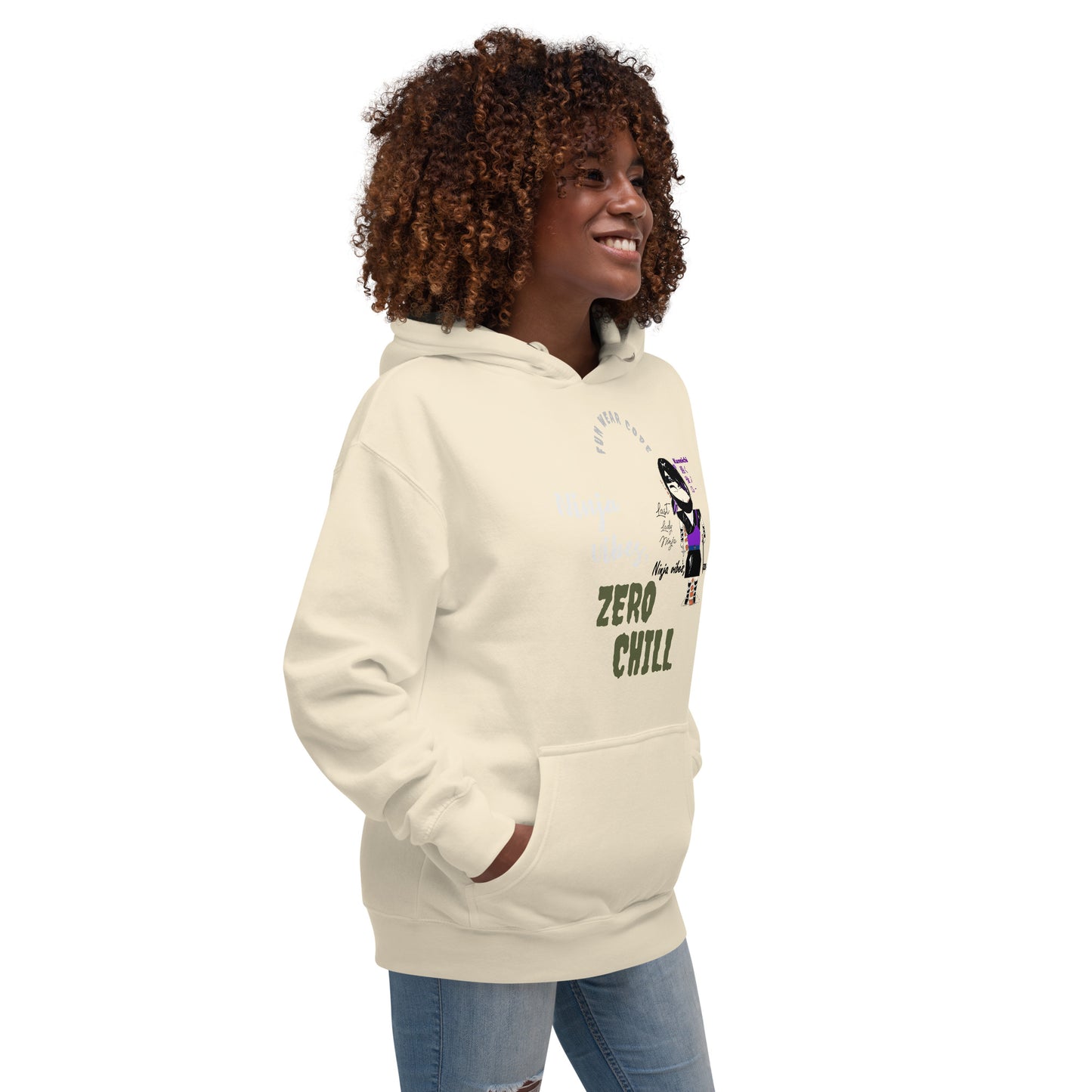 Soft & Warm Pullover Hoodie – Lady Ninja Graphic Design for Women | FunWearCode