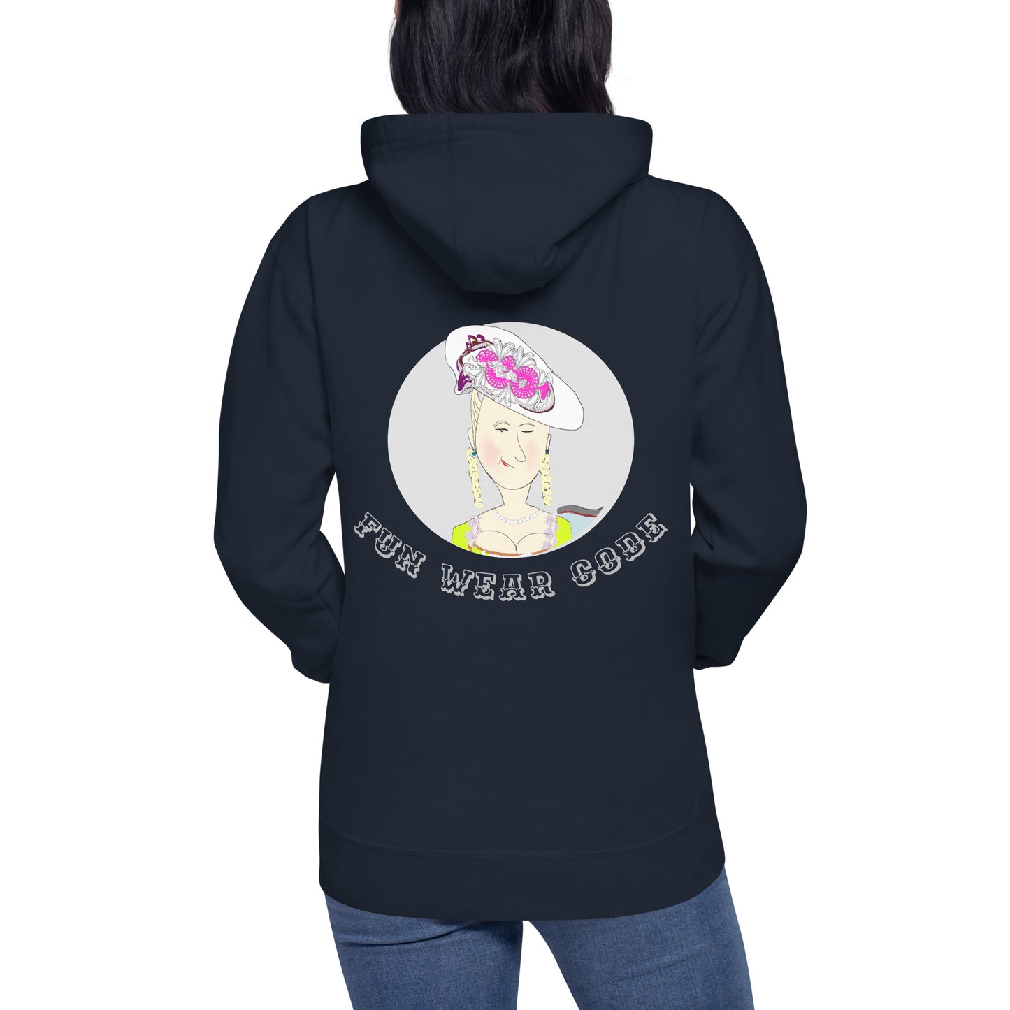 Trendy Vintage English Lady Hoodie – Stylish Retro Streetwear | FunWearCode