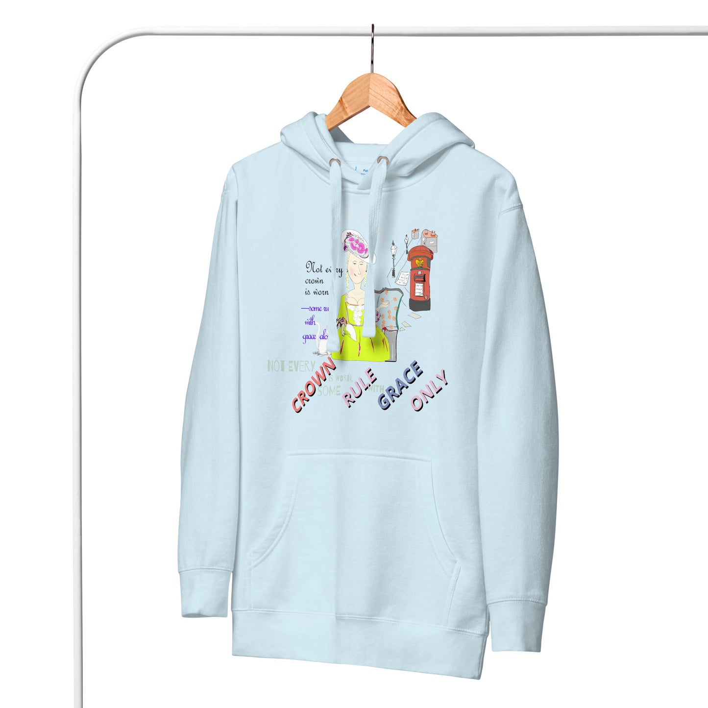 Trendy Vintage English Lady Hoodie – Stylish Retro Streetwear | FunWearCode