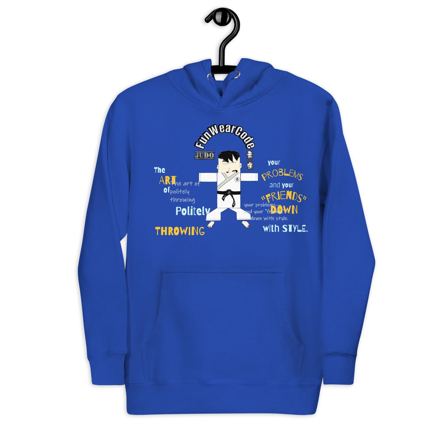 Judo Cartoon Graphic Hoodie – Fun Martial Arts | FunWearCode