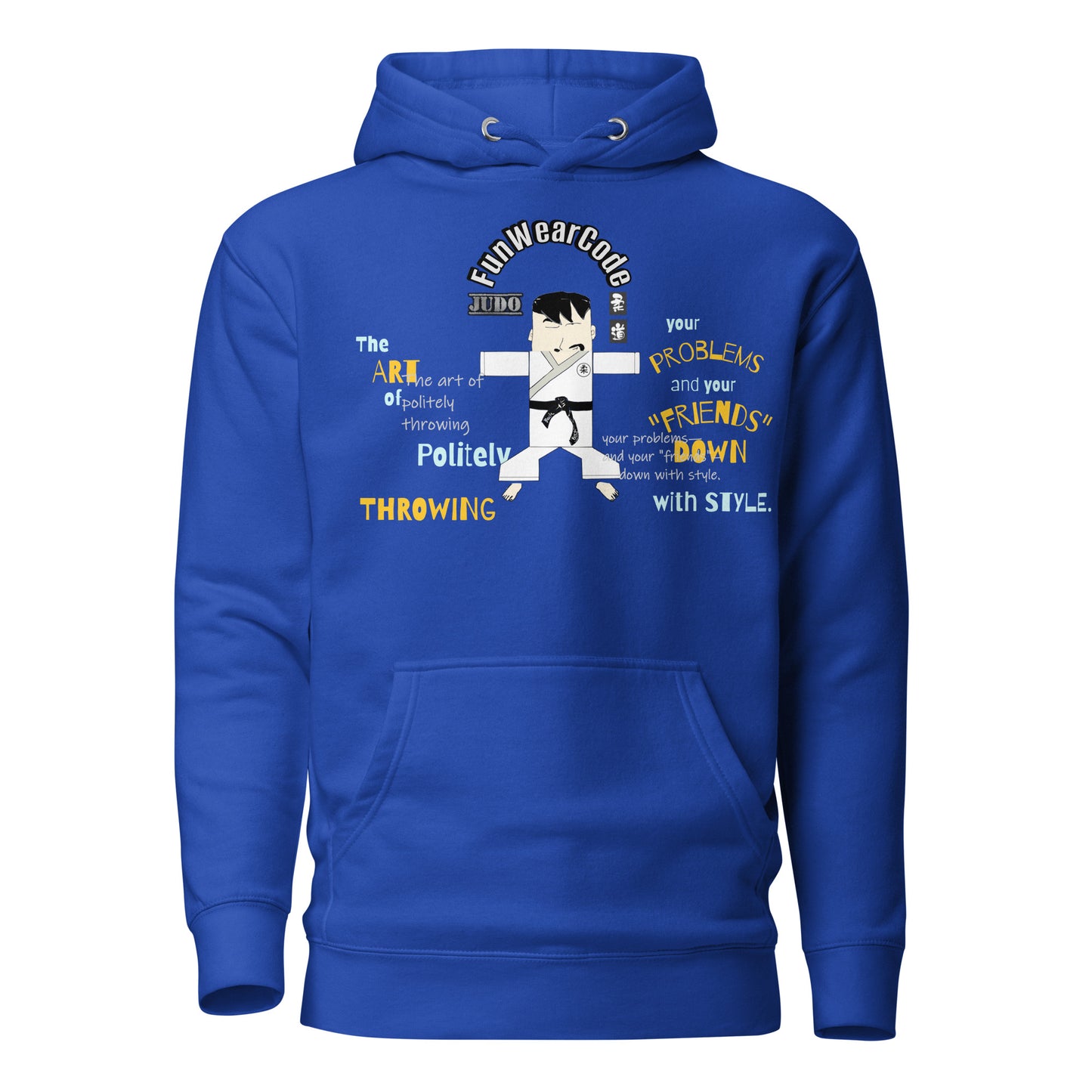 Judo Cartoon Graphic Hoodie – Fun Martial Arts | FunWearCode