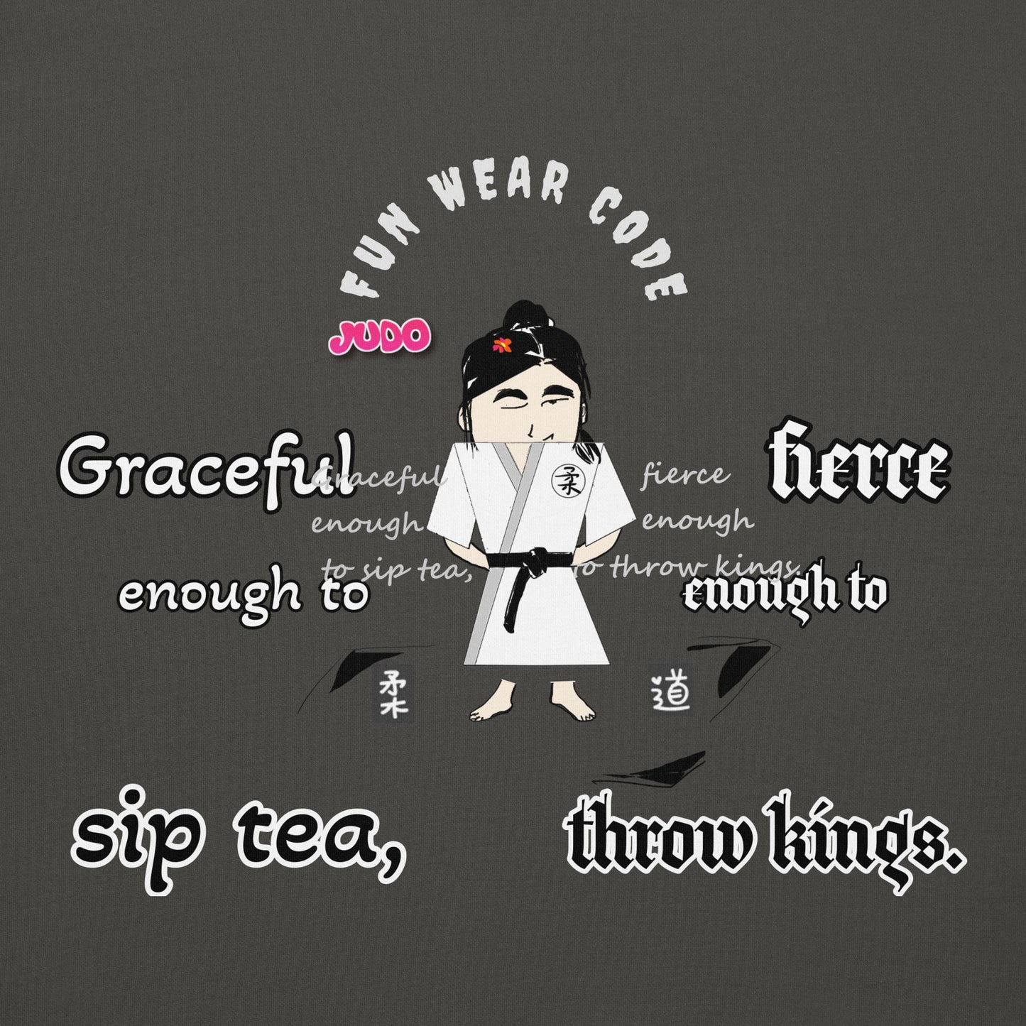 Judo Lady Graphic Cartoon Hoodie – Fun Martial Arts Sweatshirt | FunWearCode