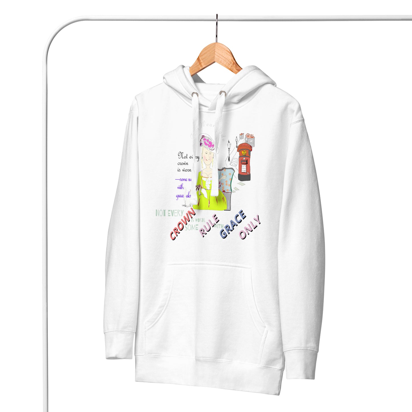 Trendy Vintage English Lady Hoodie – Stylish Retro Streetwear | FunWearCode