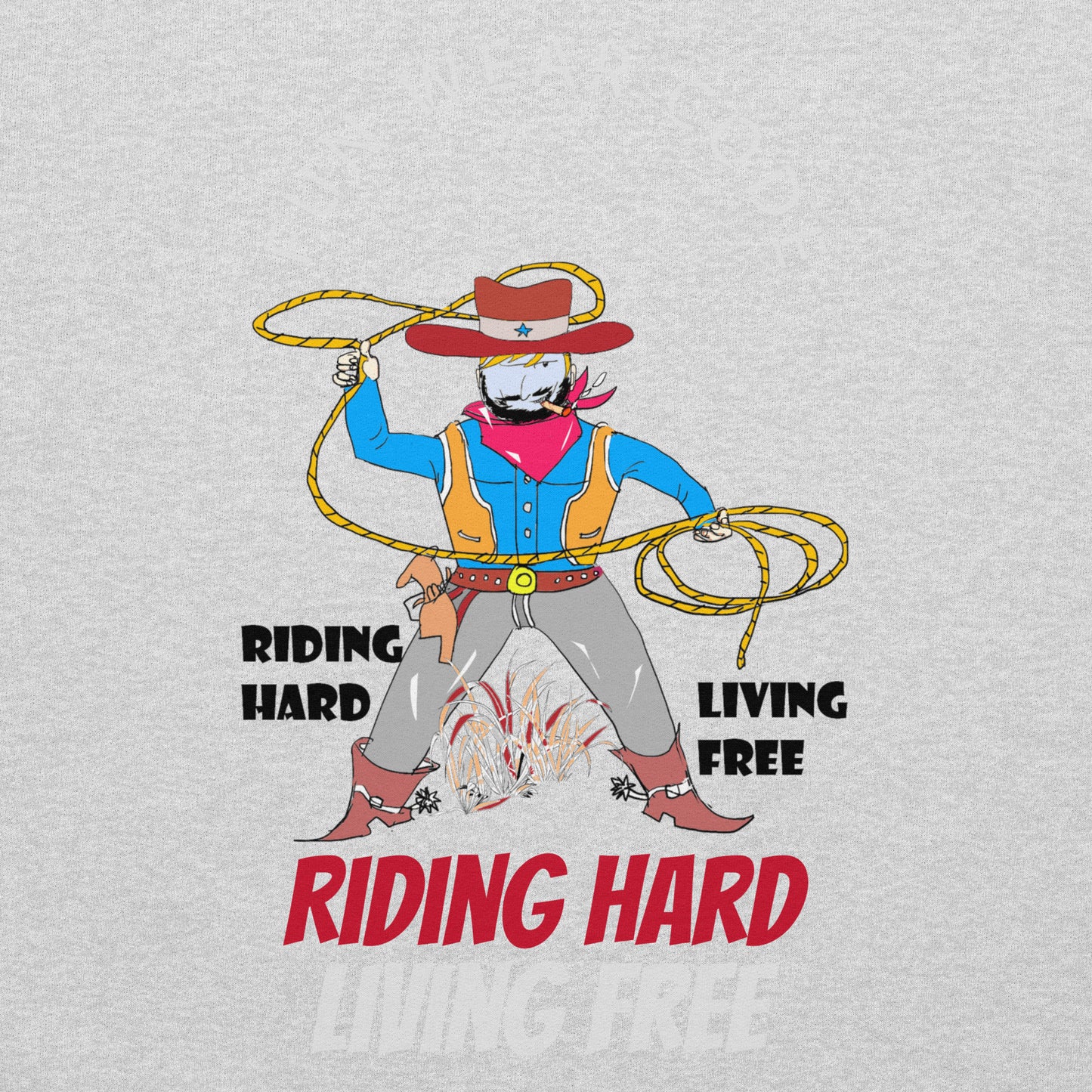 Unisex Cowboy Graphic Hoodie – Vintage Western Style Design | FunWearCode