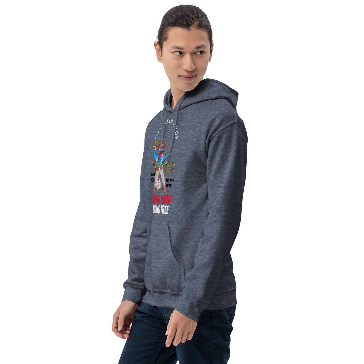 Unisex Cowboy Graphic Hoodie – Vintage Western Style Design | FunWearCode