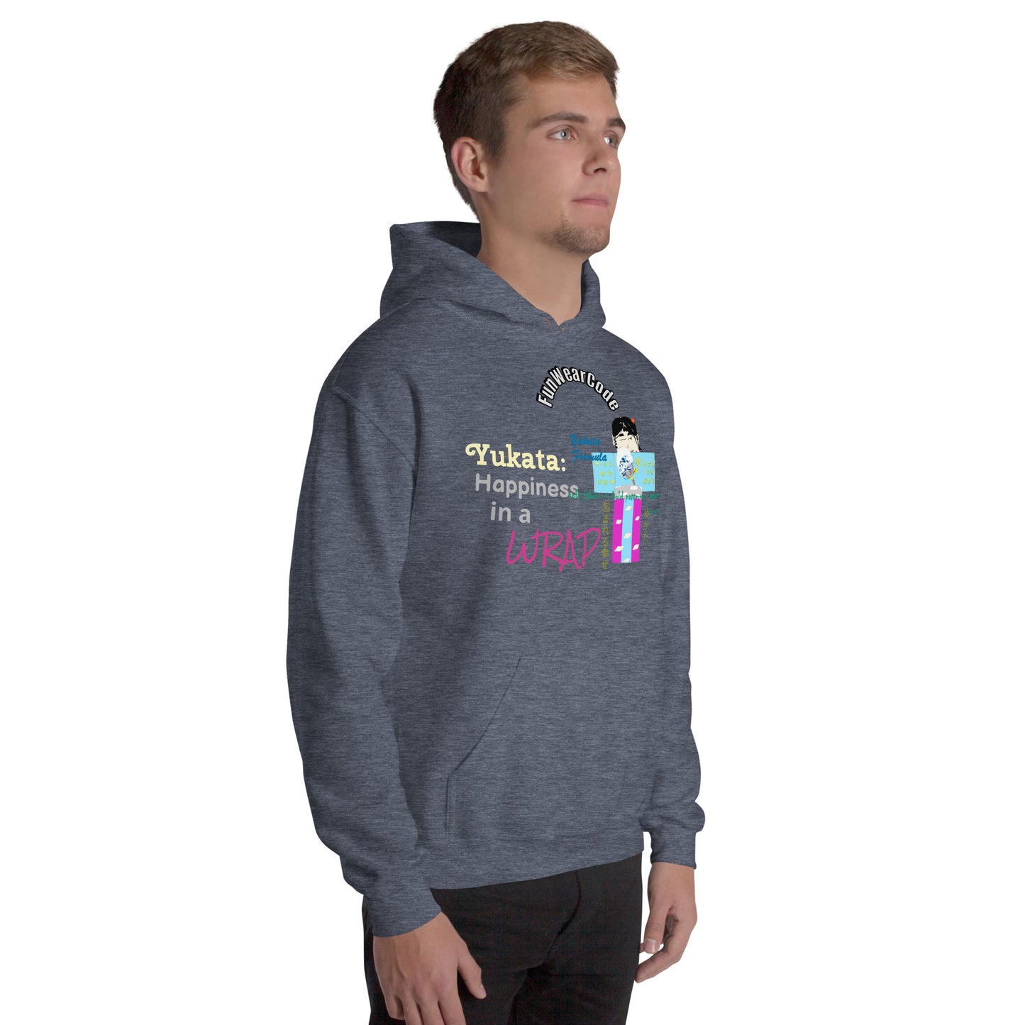 Unisex Japanese Yukata Graphic Hoodie – Fun Japanese Iconic Design | FunWearCode