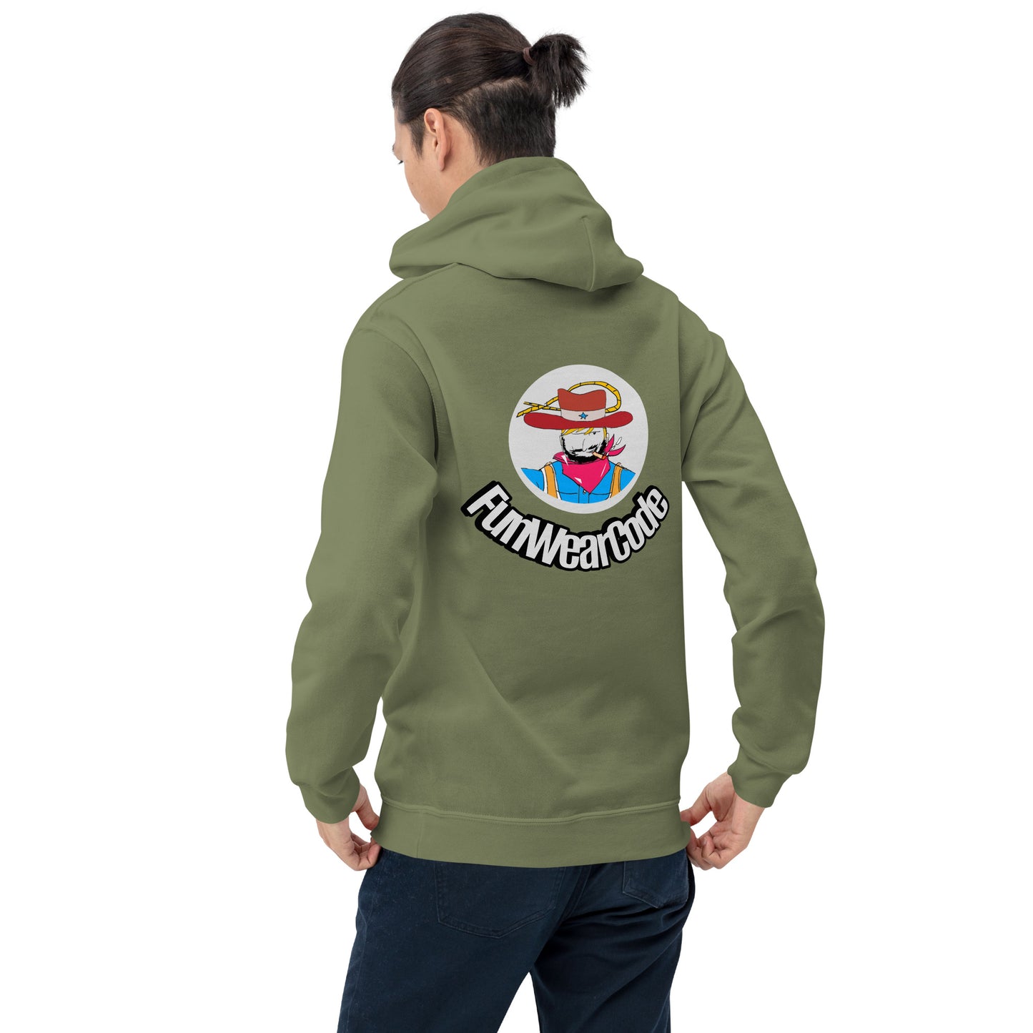 Unisex Cowboy Graphic Hoodie – Vintage Western Style Design | FunWearCode