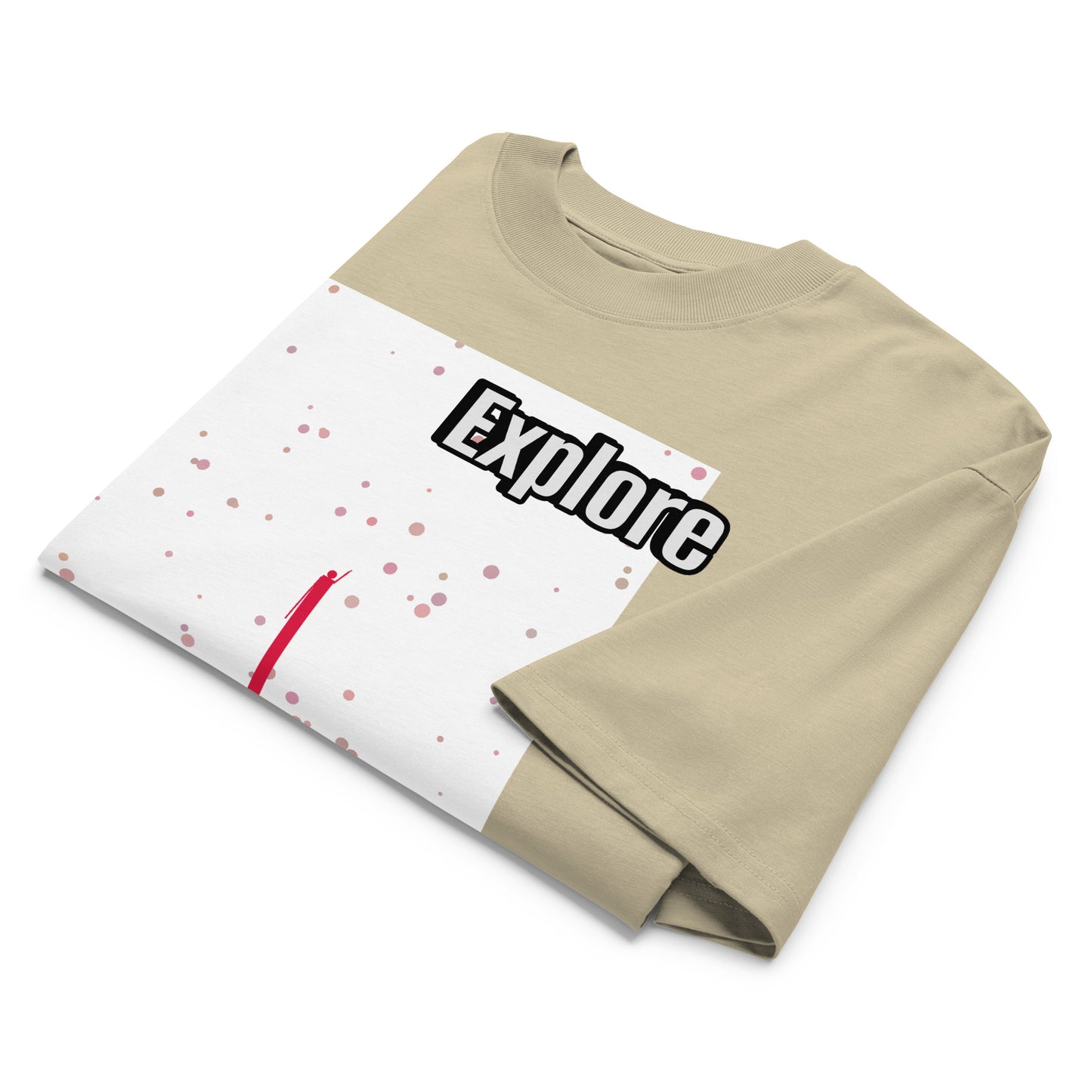 Unisex Organic Oversized High Neck T-Shirt — Human & Space 'Explore' Collection