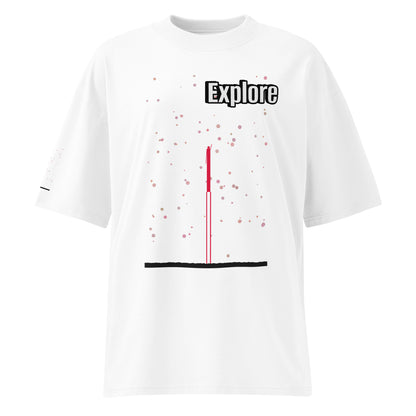 Unisex Organic Oversized High Neck T-Shirt — Human & Space 'Explore' Collection