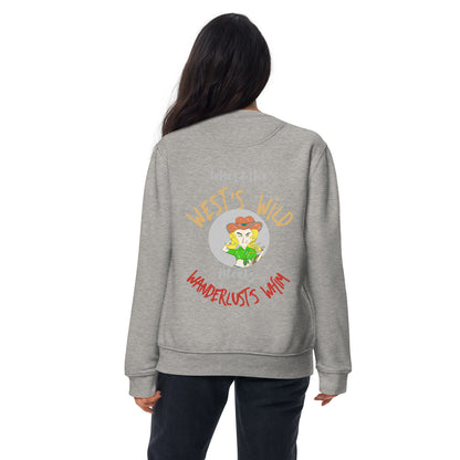 Premium Cozy Long Sleeve T-shirt – Classic Cowgirl Graphic Sweatshirt | FunWearCode