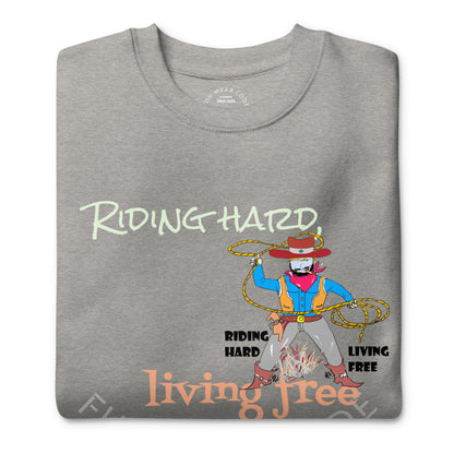 Premium Cozy Long Sleeve T-shirt – Classic Cowboy Graphic Sweatshirt | FunWearCode