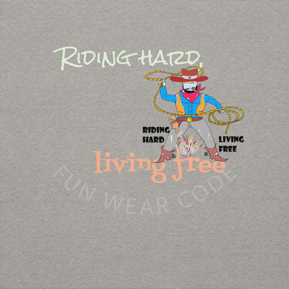 Premium Cozy Long Sleeve T-shirt – Classic Cowboy Graphic Sweatshirt | FunWearCode