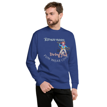 Premium Cozy Long Sleeve T-shirt – Classic Cowboy Graphic Sweatshirt | FunWearCode