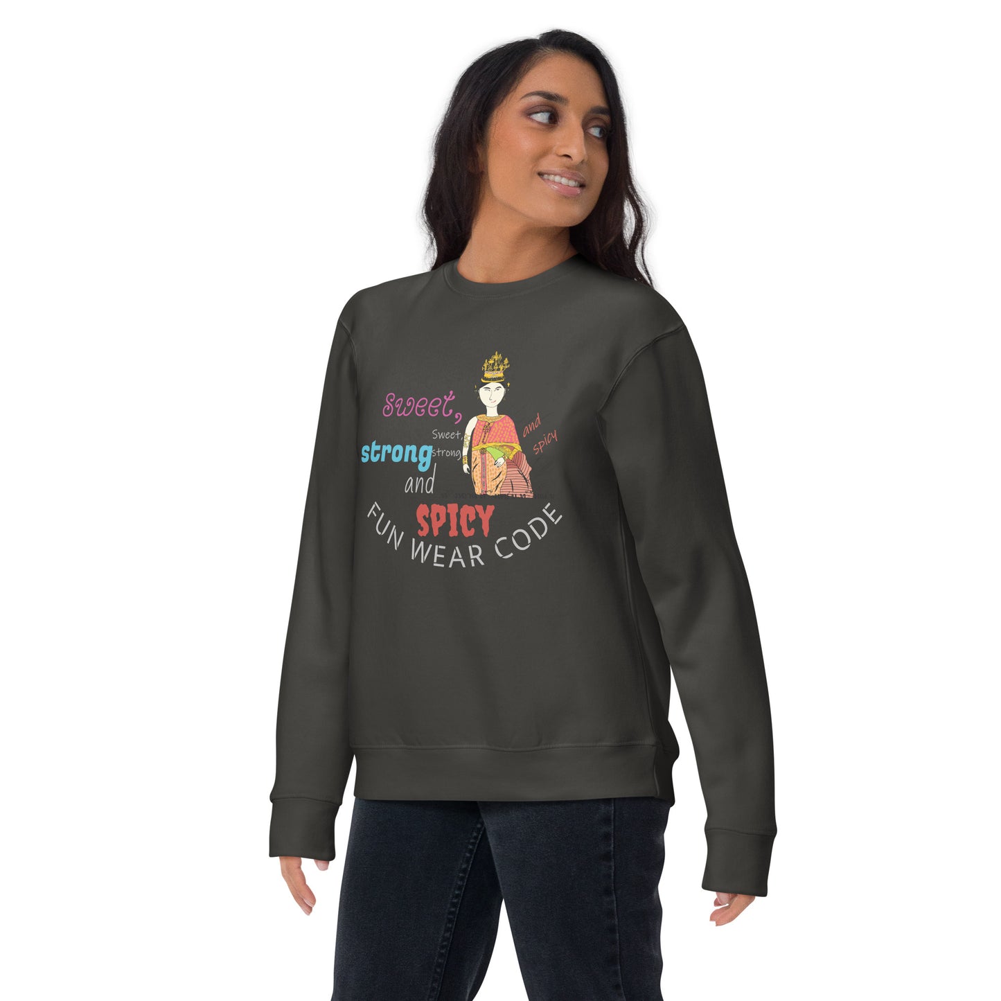 Premium Long Sleeve T-Shirt - Playful Thai Woman Graphic Tee | FunWearCode