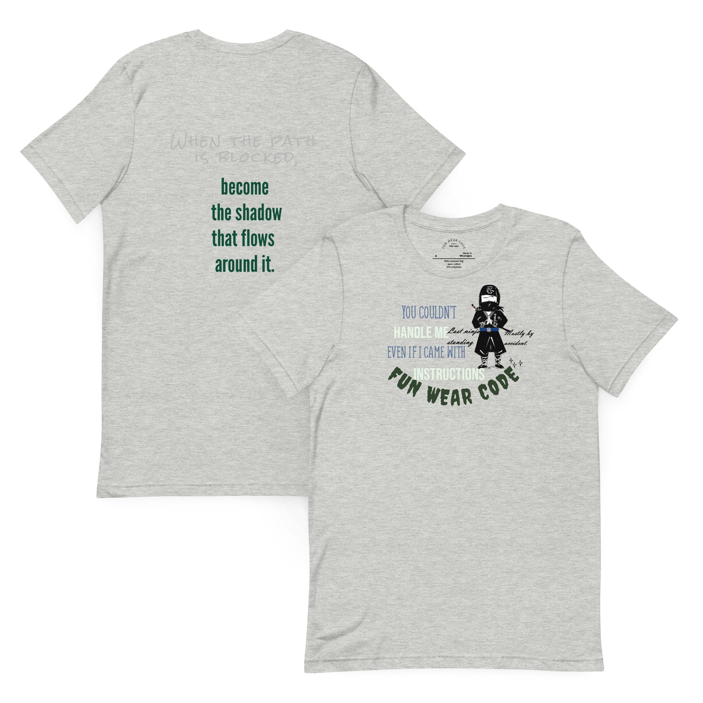 Playful Ninja Theme  T-Shirt – Japanese Martial Arts Iconic Tee | FunWearCode