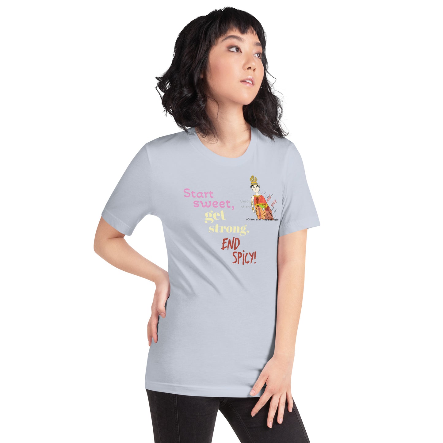 Fun Softstyle T-Shirt - Playful Thai Lady Graphic Tee | FunWearCode