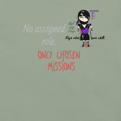 Lady Ninja Graphic T-Shirt – Feminine Martial Arts Theme Tee | FunWearCode