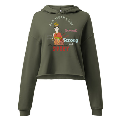 Trendy & Cozy Woman Crop Hoodie – Playful & Bold Thai Iconic Design | FunWearCode